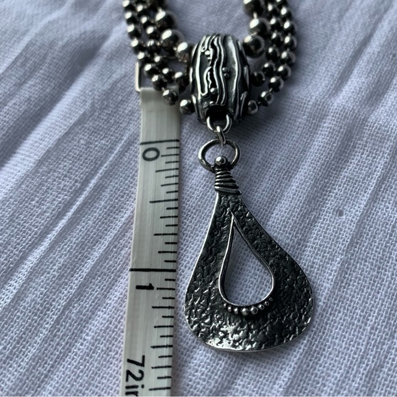 Silpada Silver 925 Necklace Retired 3-strand  16”-18” Stamped 926 w/logo - Picture 8 of 9